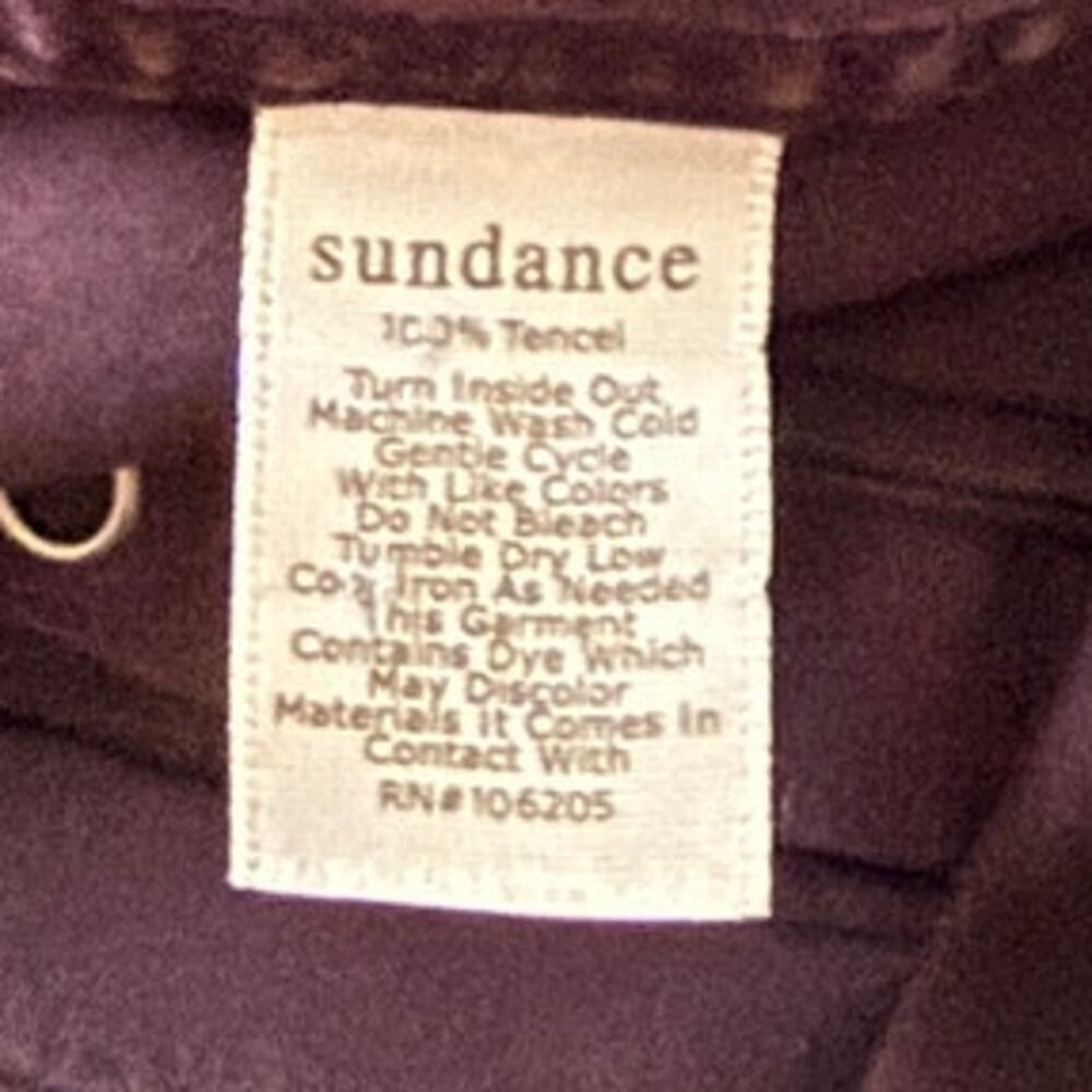 SUNDANCE Alyona Black Long Sleeve Snap Up Pleated L/S Blouse Top Washed Black - Picture 4 of 5